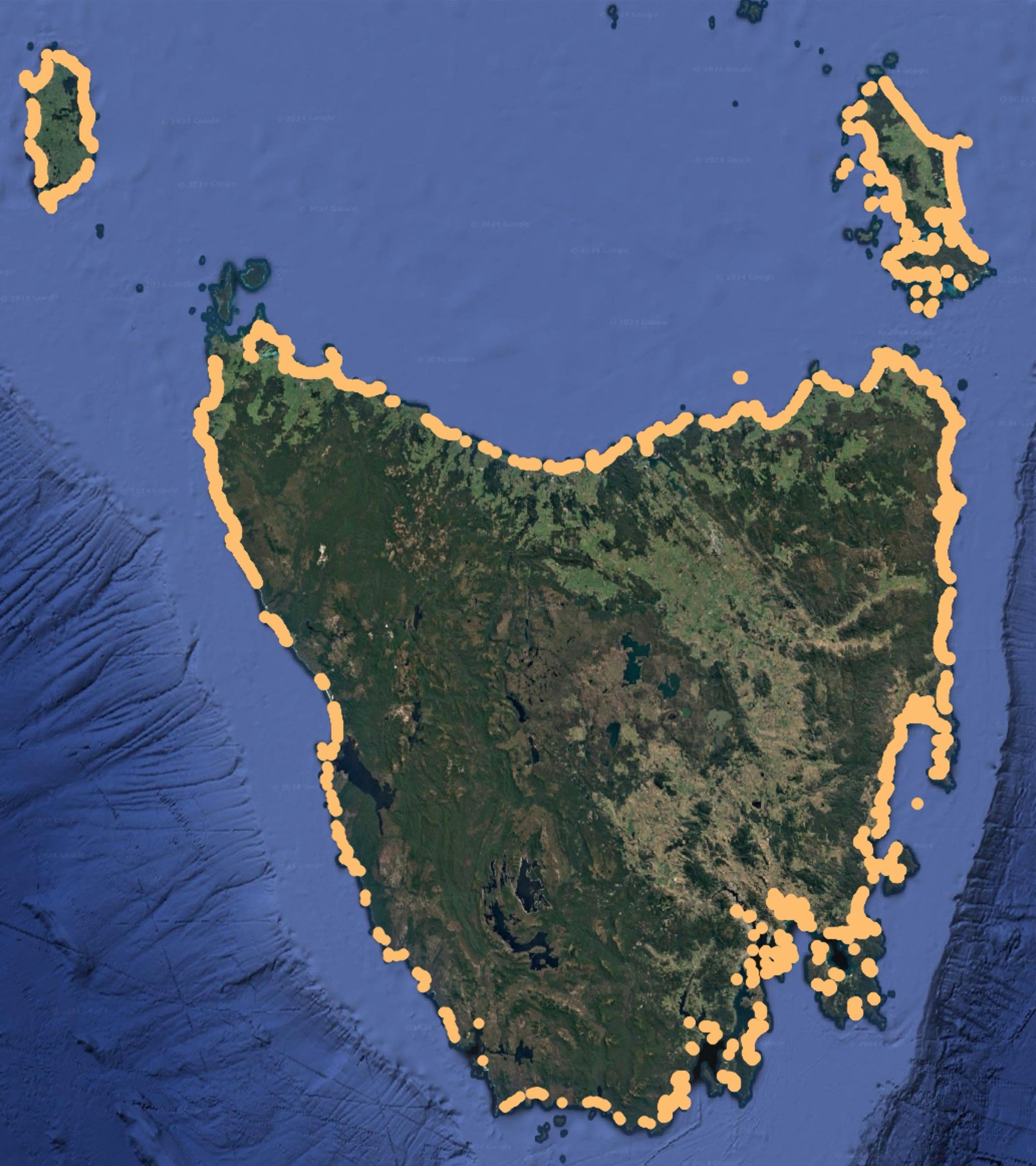 Map of Tas