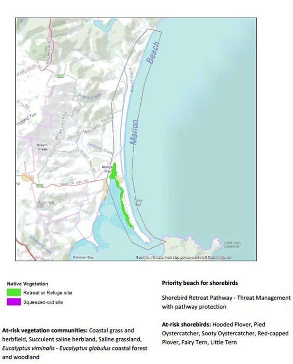 map of Marion Bay