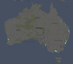 light pollution Australia-wide